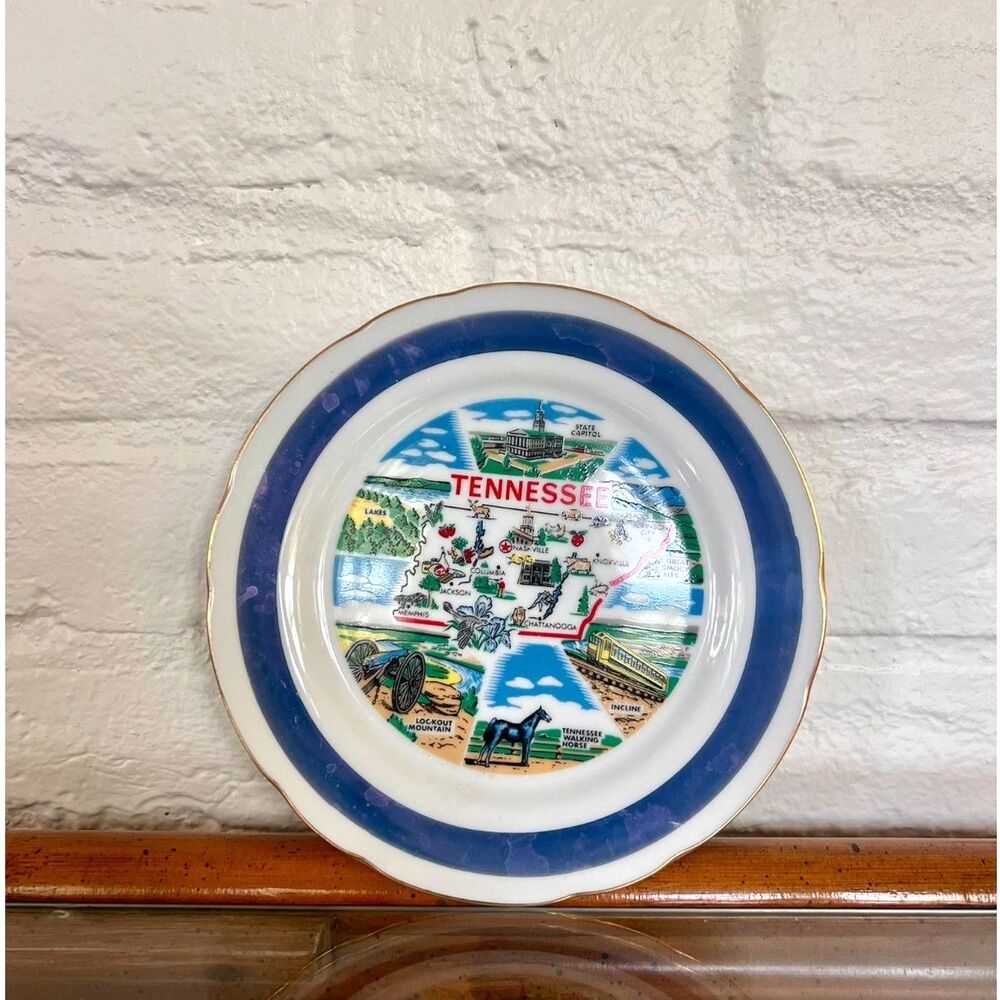 Vintage Tennessee Souvenir Plate - Collectible Decorative Plate